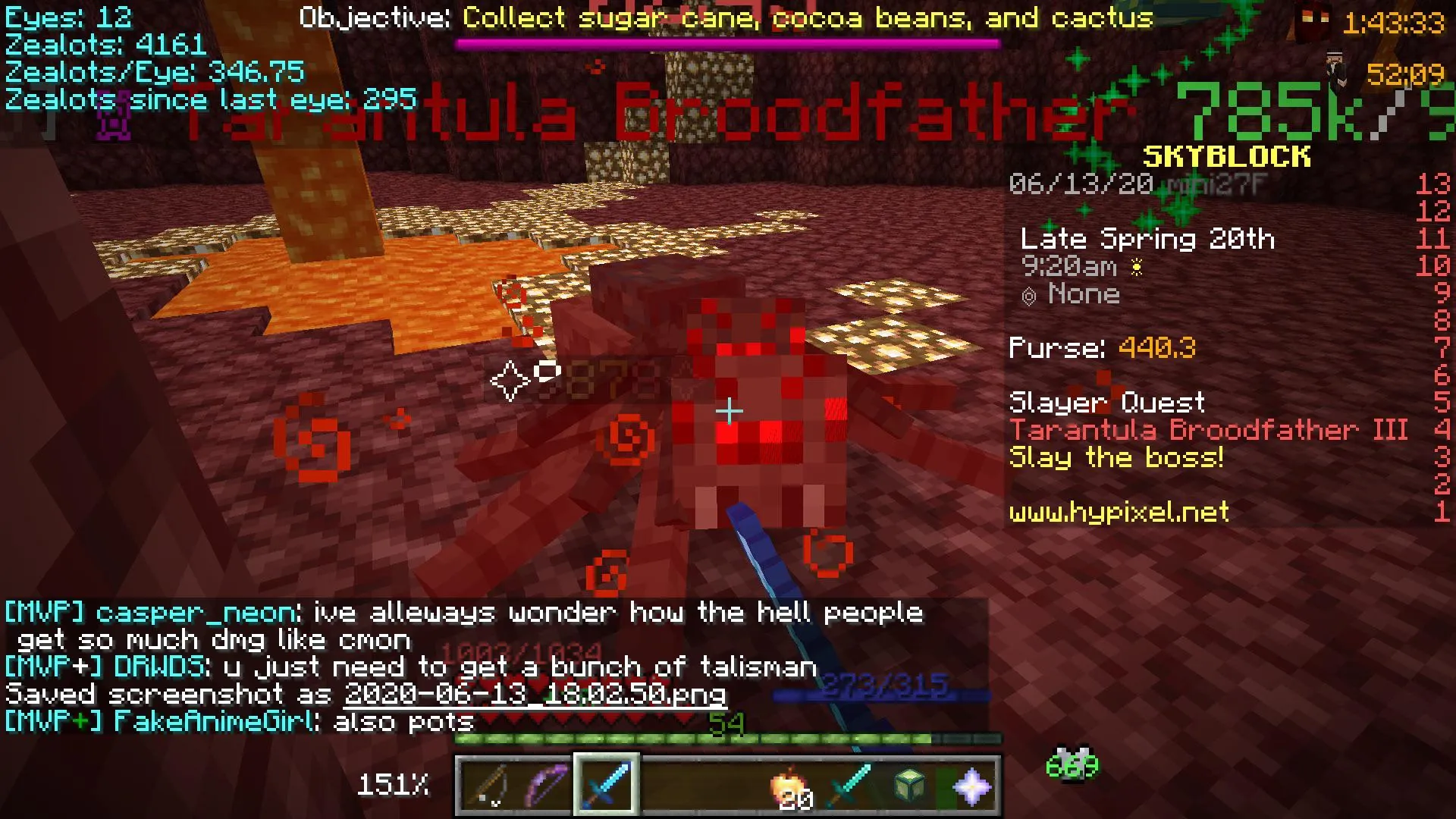 16358 tarantula rewards